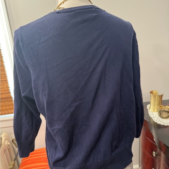 BLUE BUTTON DOWN SWEATER - Picture 3 of 8